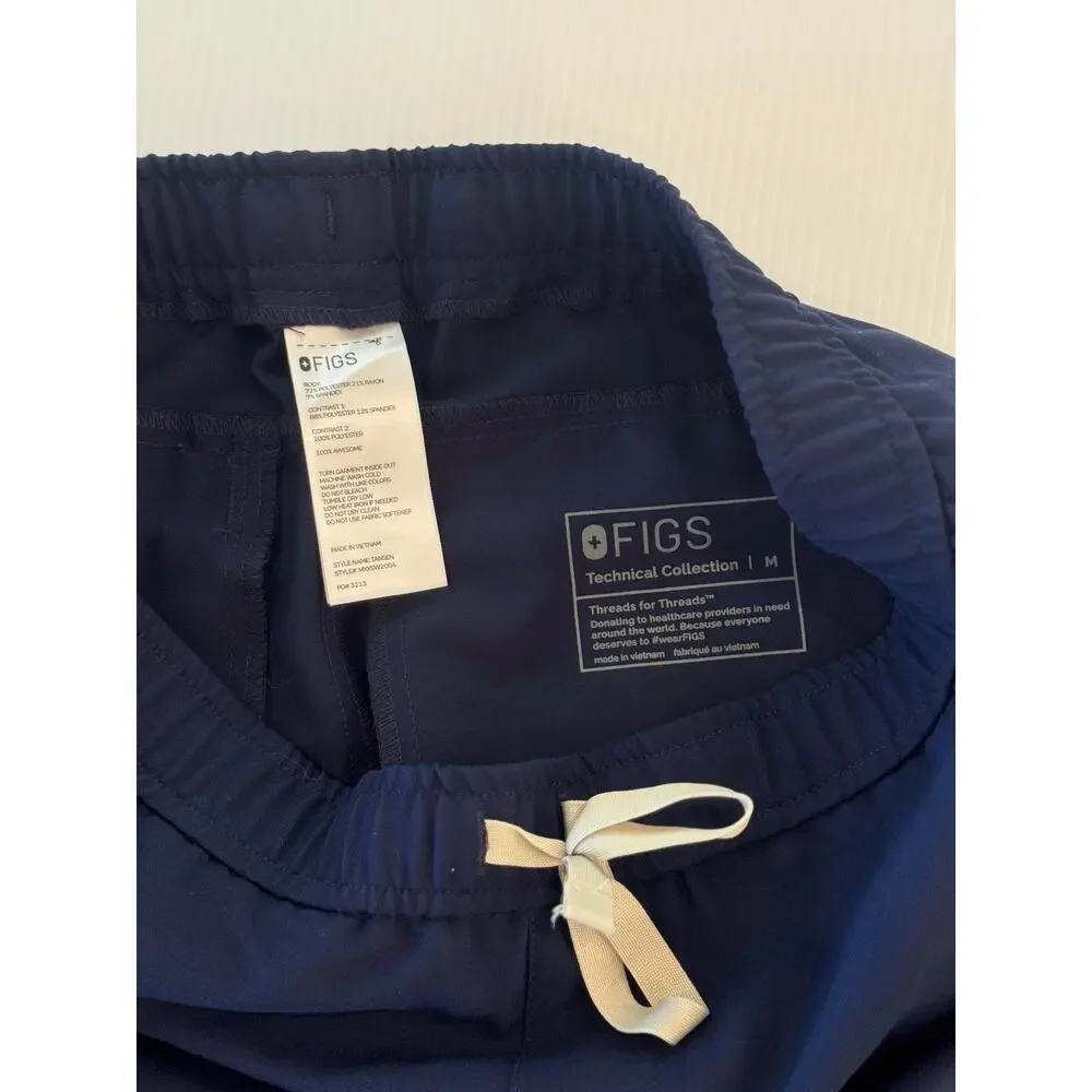 FIGS Tansen Jogger Scrub Pants Men's Medium Navy Blue PO 3213 Core Healthcare